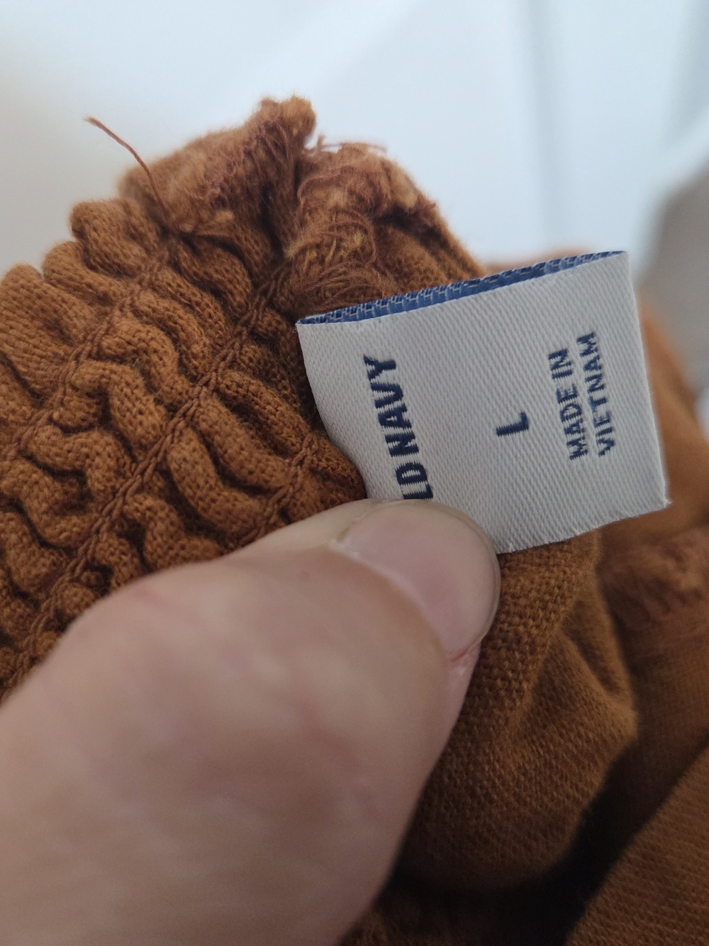 Old Navy Rust-Orange Button-Front Linen-Blend Jumpsuit - Picture 6 of 7